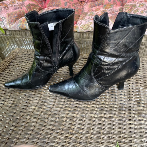 Jessica 6M Mid Calf Black Boot with Heel - Picture 3 of 11